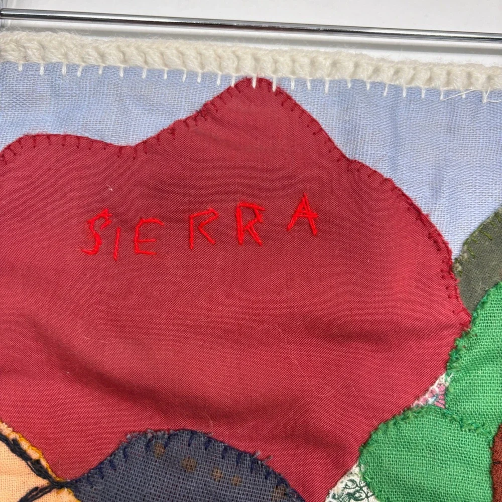 Handmade Peruvian Arpillera Folk Art Wall Hanging 20x16 Multicolor Sierra Peru